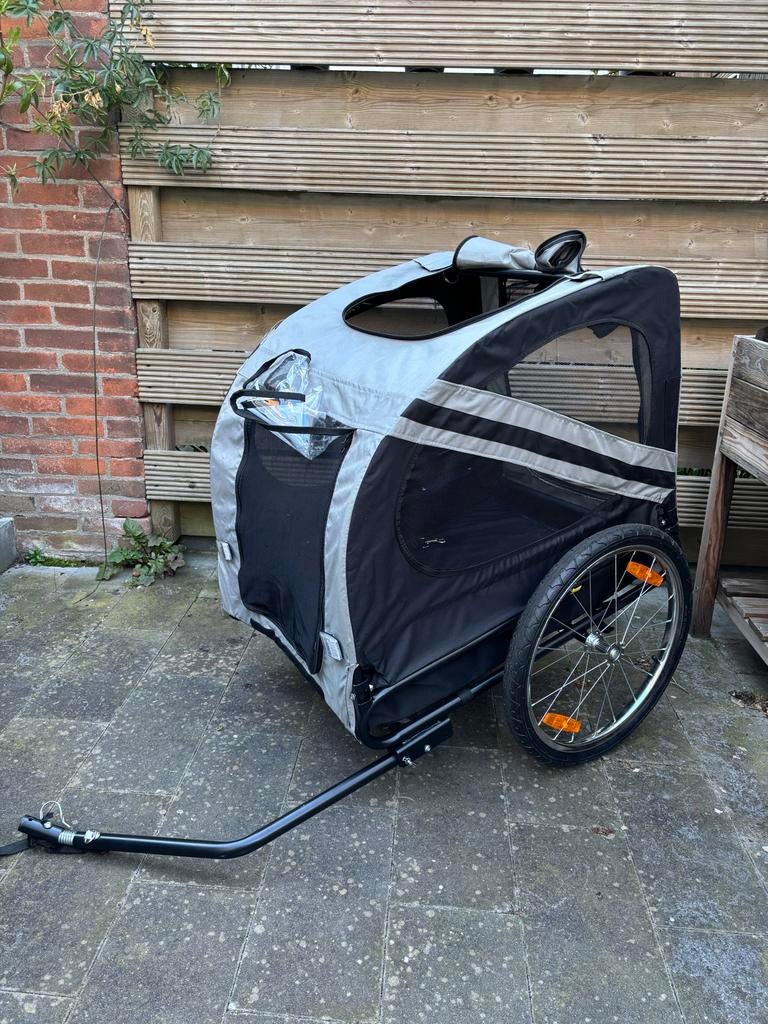 Flamingo Doggy Liner Juliette Grey hondenfietskar, Ophalen, Gebruikt, Opvouwbaar, 20 tot 40 kg