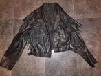 Bershka Leren Jasje met Franjes - Maat L, Verzenden, Zwart, Maat 42/44 (L), Bershka
