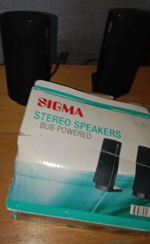 Sigma stereo speakers, Computers en Software, Pc speakers, Ophalen of Verzenden, Zo goed als nieuw