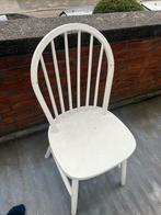 Witte houten stoel, Huis en Inrichting, Stoelen, Ophalen, Gebruikt, Wit, Eén