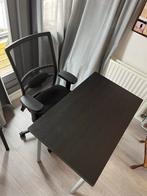 IKEA Linnmon Bureau Zwart met Adils Grijze Poten, Huis en Inrichting, Bureaus, Ophalen, Gebruikt, Bureau