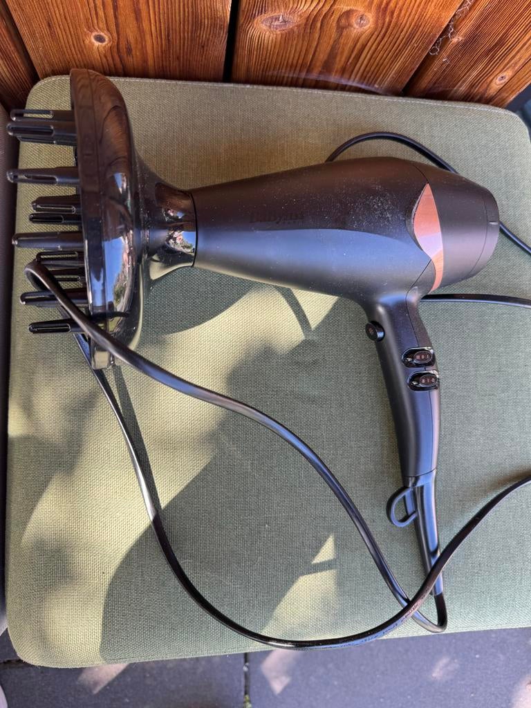 BaByliss Föhn met diffuser - Type S281a, Ophalen of Verzenden, Zo goed als nieuw, Haarverzorging