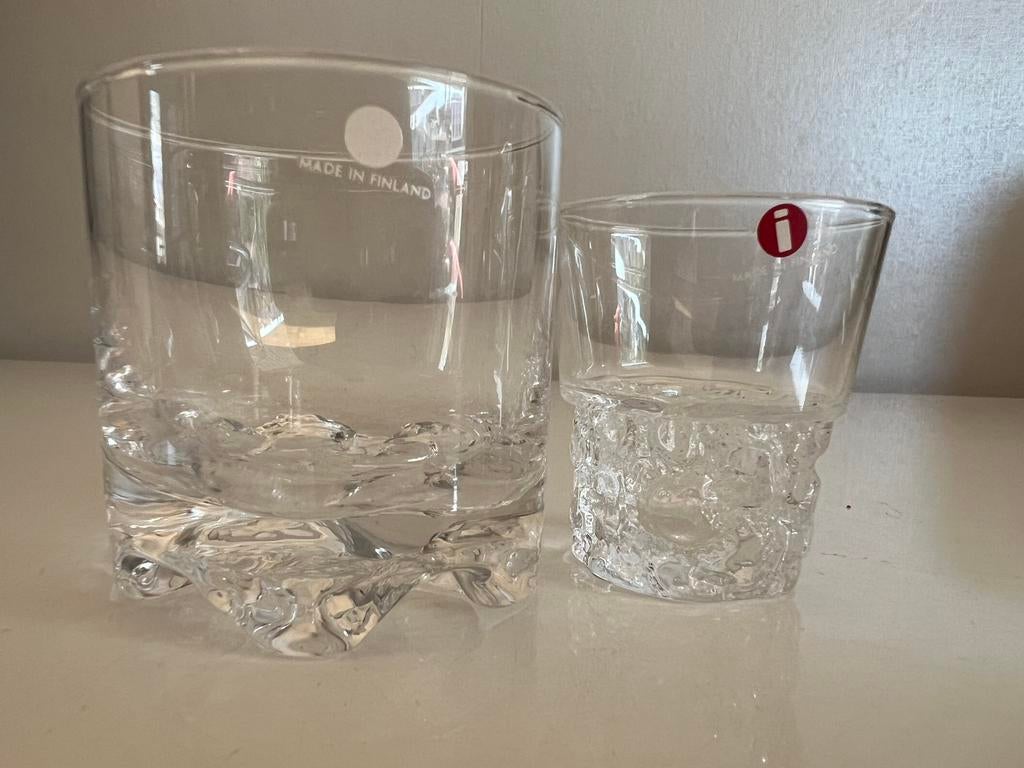 Iittala Gaissa whiskeyglas 22 cl - Snaps Glas Aslak Wirkkala, Glas of Glazen, Ophalen of Verzenden, Overige stijlen, Glas