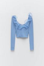 Baby blue blue ruffle sweater (Zara), Blauw, Zara, Nieuw, Ophalen of Verzenden