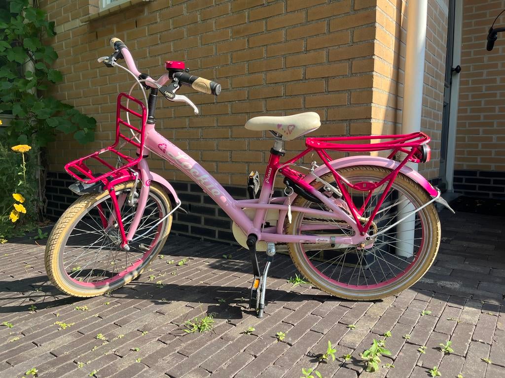 Loekie 20 inch kinderfiets met mandje - Goede staat, Fietsen en Brommers, Fietsen | Kinderfietsjes, Ophalen, Gebruikt, 20 inch of meer