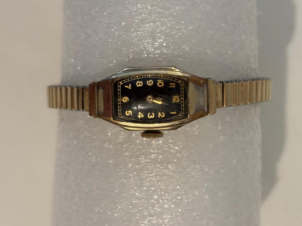 Vintage goud dameshorloge, Overige merken, Overige materialen, 1900 tot 1930, Polshorloge