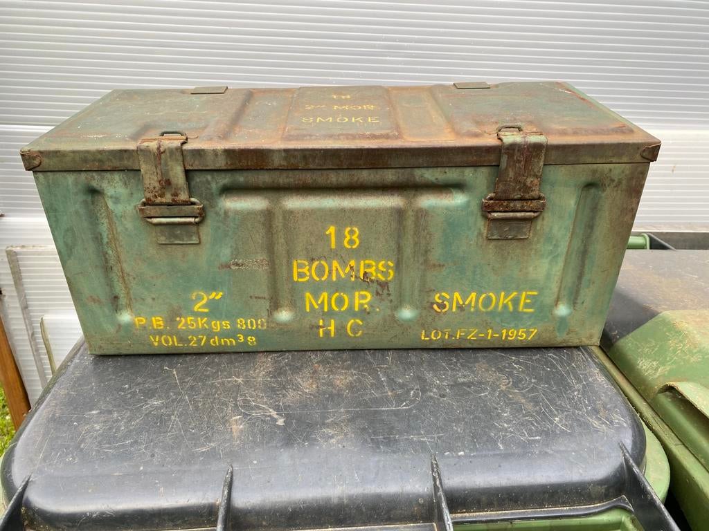 Munitiekist / opbergkist, Huis en Inrichting, Woonaccessoires | Kisten, Ophalen of Verzenden, Zo goed als nieuw, 50 tot 100 cm