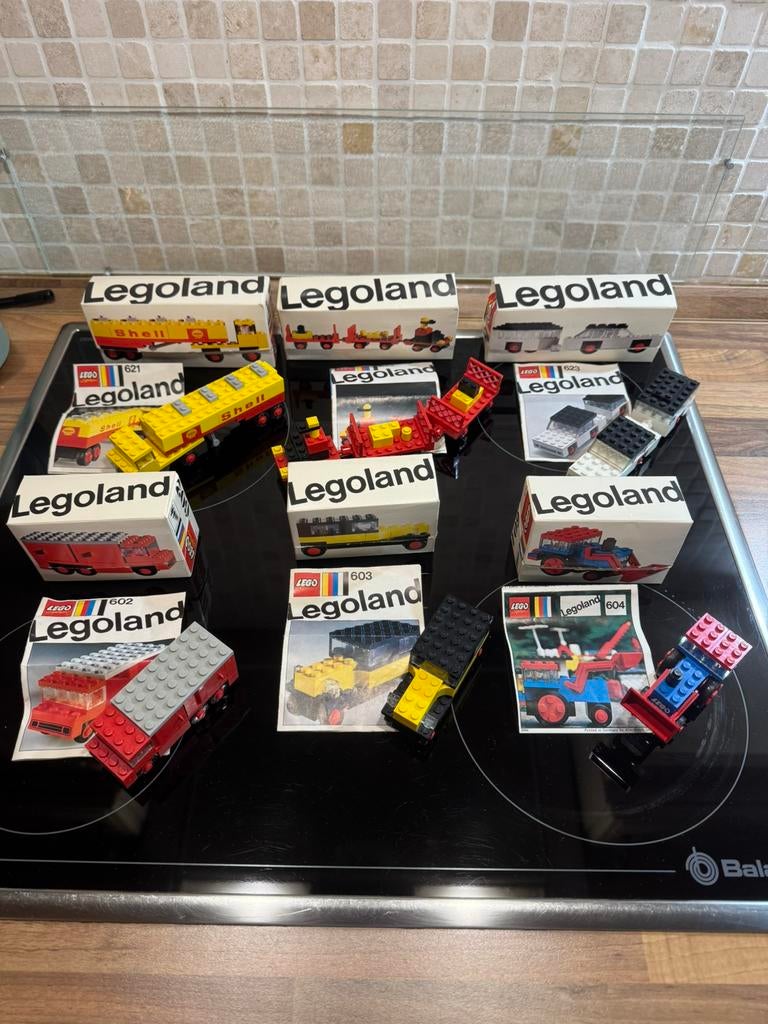 Party legoland set 602 603 604 621 622 623 jaren 70/80, Gebruikt, Verzenden, Lego, Compleet