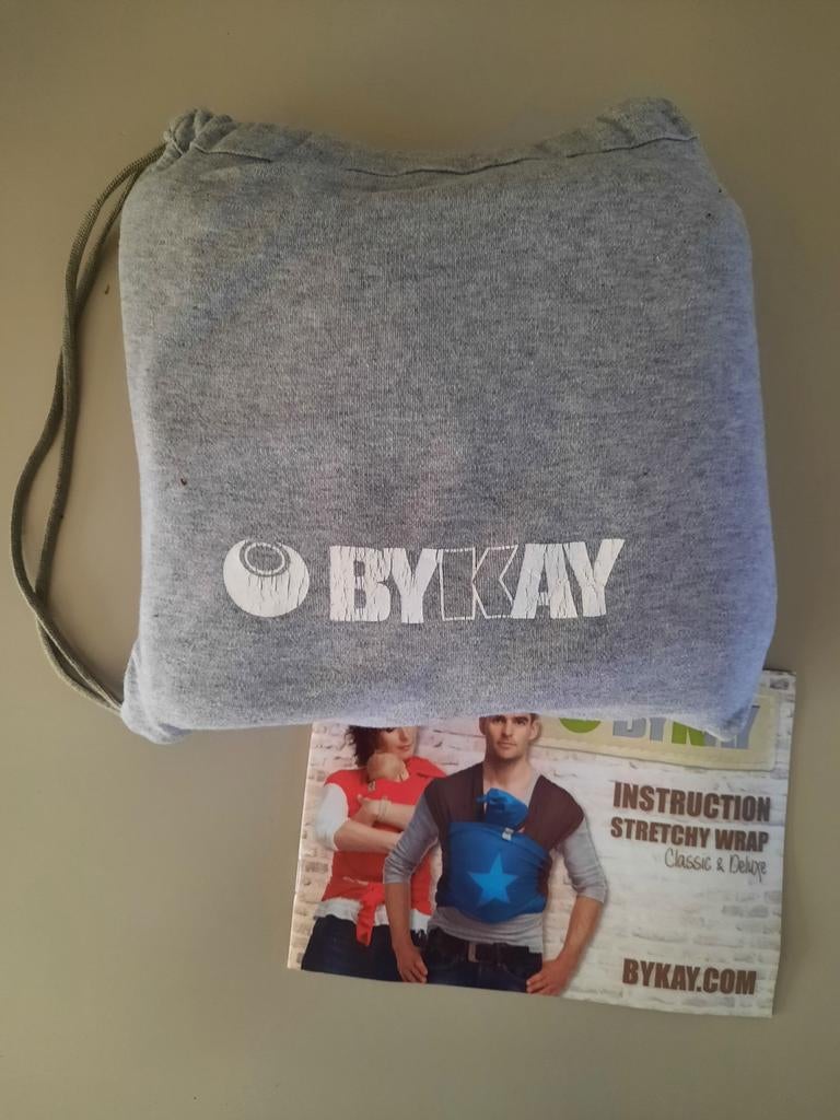 ByKay Stretchy Wrap Draagdoek - Grijs, Kinderen en Baby's, Babydragers en Draagdoeken, Draagdoek, Gebruikt, Buik, Ophalen