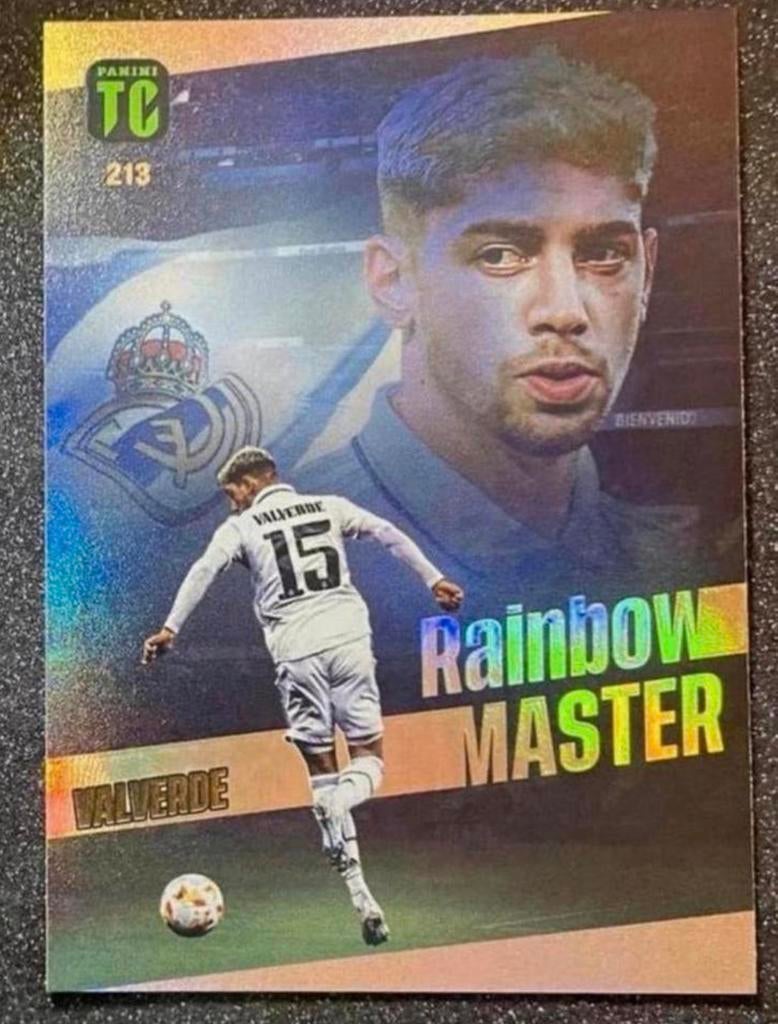 Panini Top Class 2023  RAINBOW MASTER  VALVERDE  REAL MADRID, Hobby en Vrije tijd, Stickers en Plaatjes, Verzenden, Zo goed als nieuw
