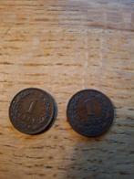 2 oude 1 cent munten, Ophalen of Verzenden, Koning Willem III, 1 cent, Losse munt