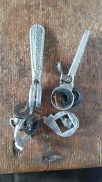 Campagnolo commandeurs buisversteller shifter porta catena, Gebruikt, Ophalen of Verzenden, Aluminium, Racefiets