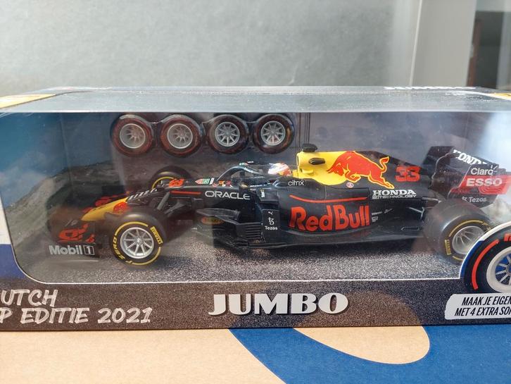 Max Verstappen Jumbo F1 auto 1:24 2021, Hobby en Vrije tijd, Modelauto's | 1:24, Nieuw, Auto, Overige merken, Ophalen of Verzenden