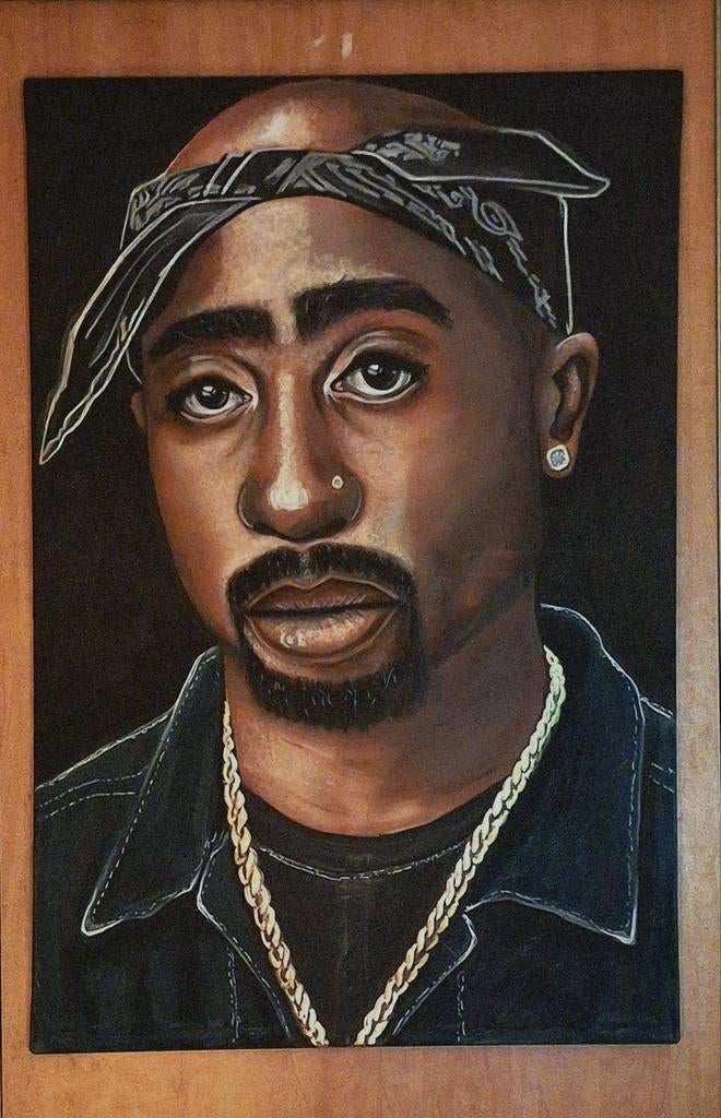 PRIJS VERLAAGD!  XL  painting Tupac Shakur, Ophalen of Verzenden