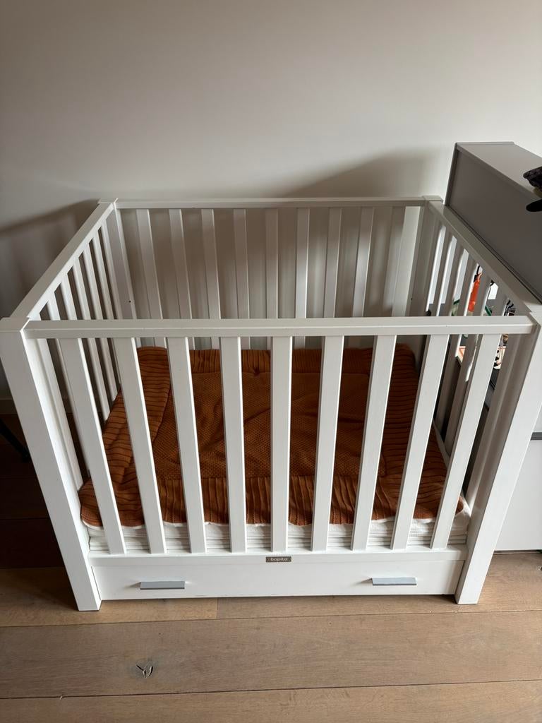 Bopita box wit met lade – incl. matras & boxkleed, Kinderen en Baby's, Boxen, Ophalen, Gebruikt, Boxkleed