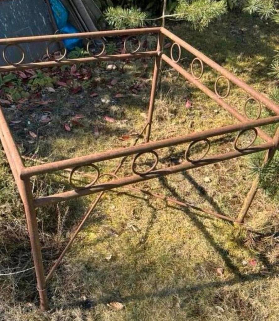 Brocante tafelonderstellen tuintafels, Ophalen, Zo goed als nieuw, Rechthoekig, Metaal