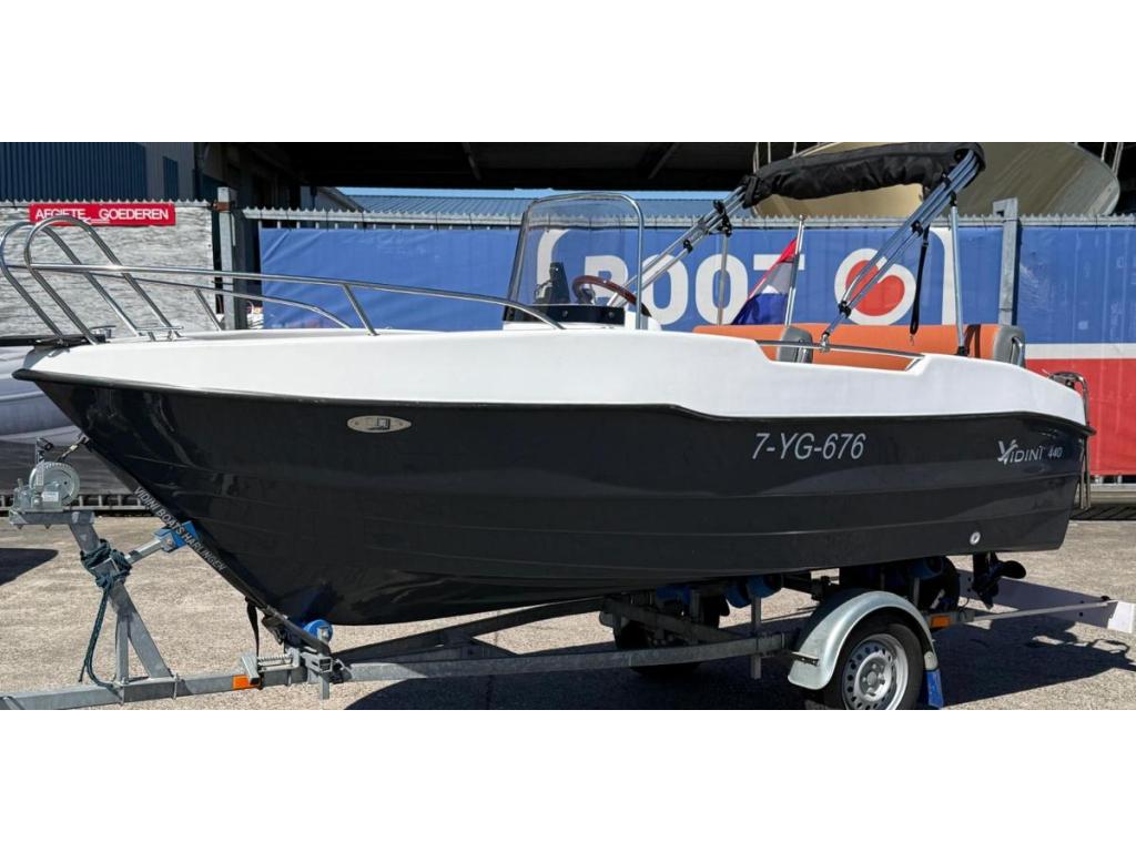 Vidini 440 Tohatsu 40 pk incl. trailer bj. 2023, Watersport en Boten, Gebruikt, 30 tot 50 pk, 3 tot 6 meter, Polyester