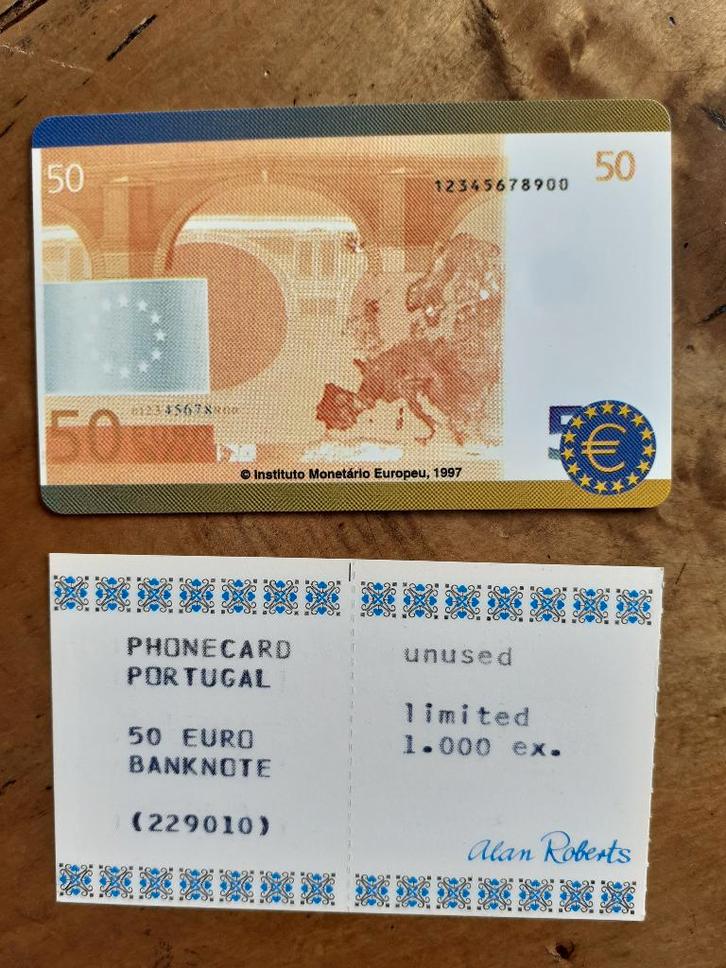 Telefoonkaart Portugal 50 euro banknote, Verzamelen, Telefoonkaarten, Buitenland, Ophalen of Verzenden