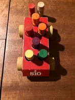 SIO houten vintage auro  met 8 passagiers, Kinderen en Baby's, Speelgoed | Houten speelgoed, Ophalen of Verzenden, Gebruikt