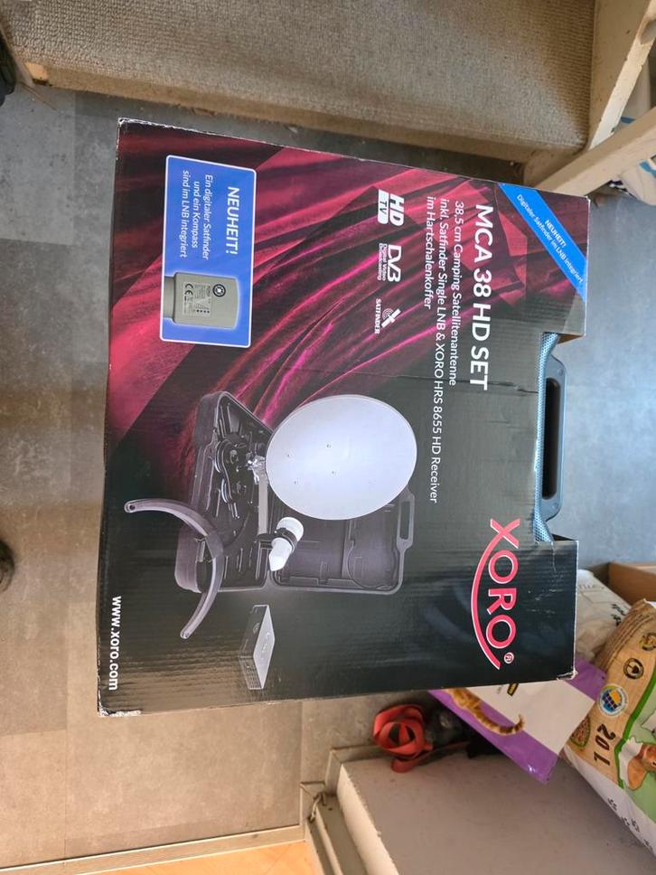 Xoro MCA 38 HD Set Camping Schotelantenne in Kist, Audio, Tv en Foto, Schotelantennes, Ophalen of Verzenden