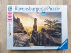Ravensburger, Elbezandsteengebergte, Puzzel 1000 stukjes, Ophalen of Verzenden, 500 t/m 1500 stukjes, Zo goed als nieuw, Legpuzzel