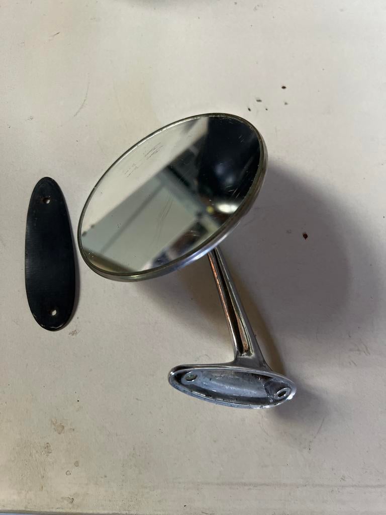 Hansen Styling Parts Universele oldtimer binnenspiegel achteruitkijkspiegel - van verchroomd metaal - 248x55 mm