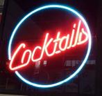 Vintage cocktails neon bar cafe kroeg decoratie lamp in kast, Ophalen, Gebruikt, Lichtbak of (neon) lamp
