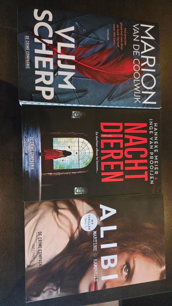 3 thrillers van De Crime Compagnie, Diverse o.a. Martine Kamphuis, Ophalen of Verzenden, Zo goed als nieuw, Nederland
