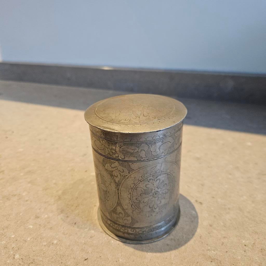 Antieke tinnen theebus, Antiek en Kunst, Antiek | Tin, Ophalen