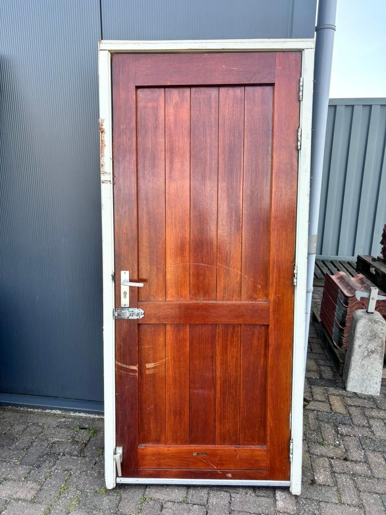 Meerdere hardhouten tuindeur(en) inclusief kozijn, Ophalen, Gebruikt, 200 cm of meer, Minder dan 100 cm