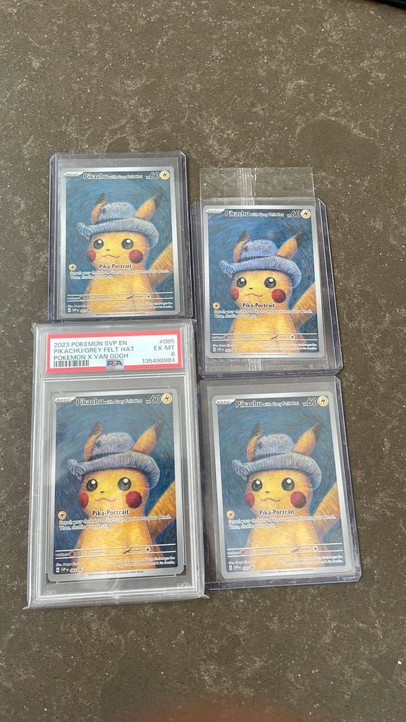 pikachu van gogh, Ophalen of Verzenden, Zo goed als nieuw, Meerdere kaarten, Foil