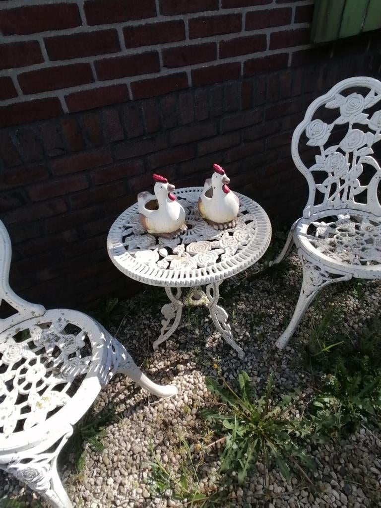 Oude tuina set., Tuin en Terras, Ophalen of Verzenden, Gebruikt, 2 zitplaatsen