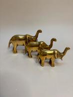 Set van 3 massief messing olifanten Vintage, Ophalen of Verzenden
