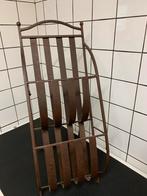 Vintage krantenbak, ijzer, bruin roestkleur, Huis en Inrichting, Woonaccessoires | Krantenbakken en Lectuurbakken, Ophalen of Verzenden