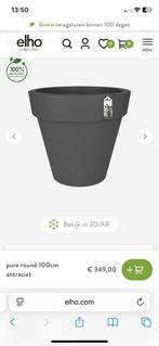 Elho Pure Round antraciet bloempot100cm. Nieuw, Ophalen, Kunststof, Rond, Nieuw