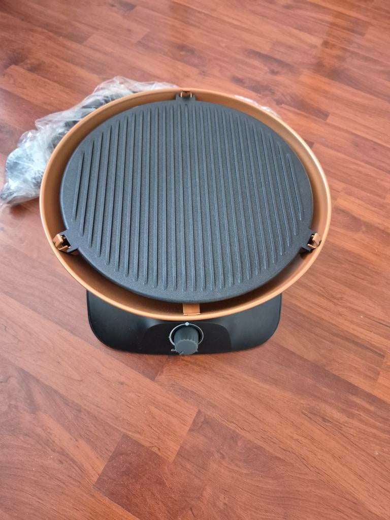 Grillplaat met draaiknop, Witgoed en Apparatuur, Grillplaten, Ophalen of Verzenden, Nieuw, Tafelgrill