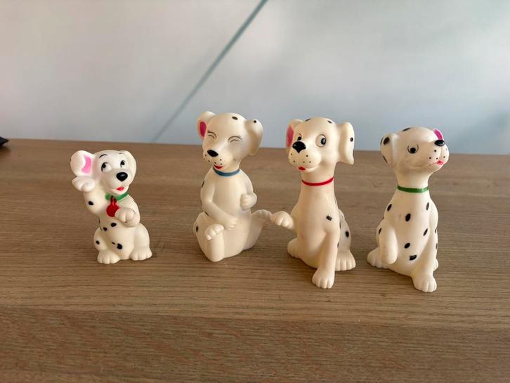 Vintage setje rubberen 101 dalmatiërs, Verzamelen, Disney, Zo goed als nieuw, Ophalen of Verzenden