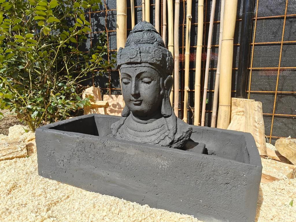 Mooie Geisha oosterse Buddha fontein water ornament beton, Ophalen of Verzenden
