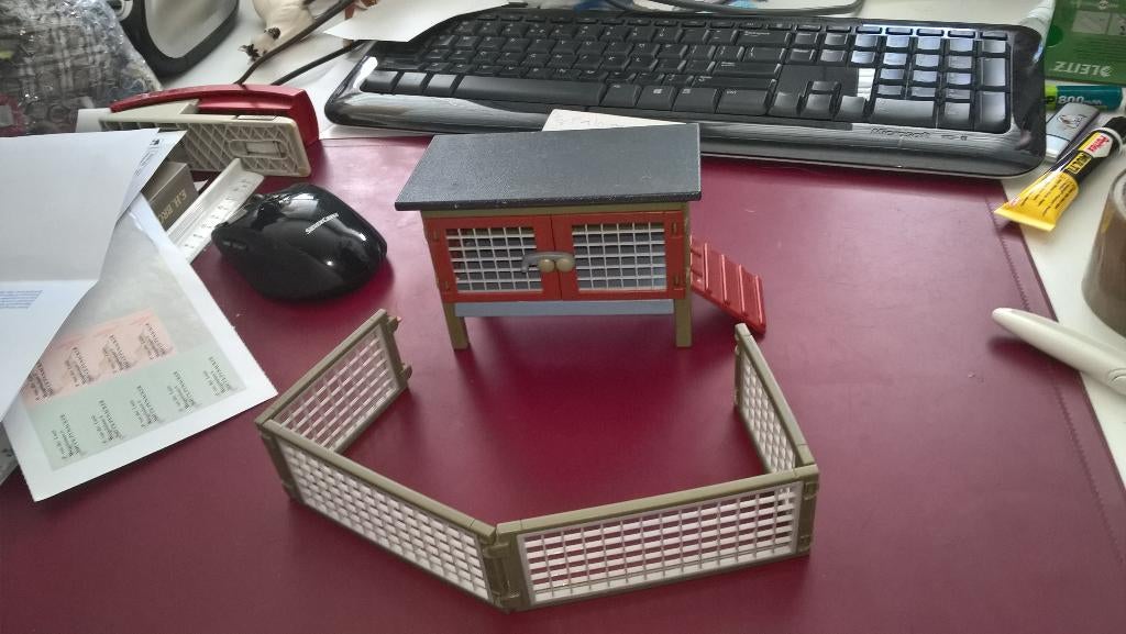 Schleich konijnenren1, Verzamelen, Dierenverzamelingen, Zo goed als nieuw, Beeldje of Figuurtje, Boerderijdier, Ophalen of Verzenden