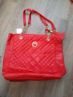 nieuwe rode leren tas met goud, Ophalen of Verzenden, Nieuw, Rood, Schoudertasje