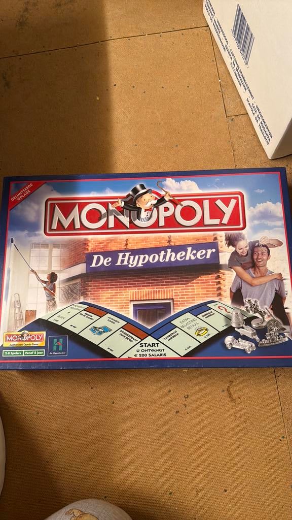 Monopoly de hypotheker, Hobby en Vrije tijd, Gezelschapsspellen | Bordspellen, Vijf spelers of meer, Ophalen of Verzenden, Zo goed als nieuw
