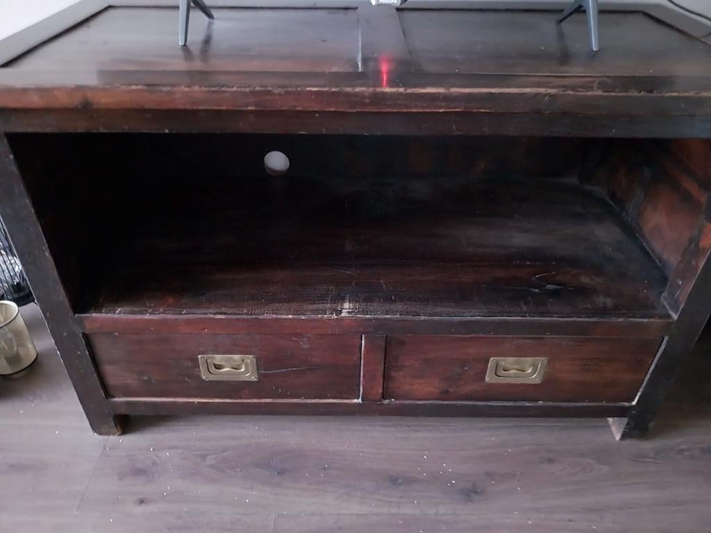Teak houten TV Kast, Ophalen, Gebruikt, Teakhout, Minder dan 100 cm