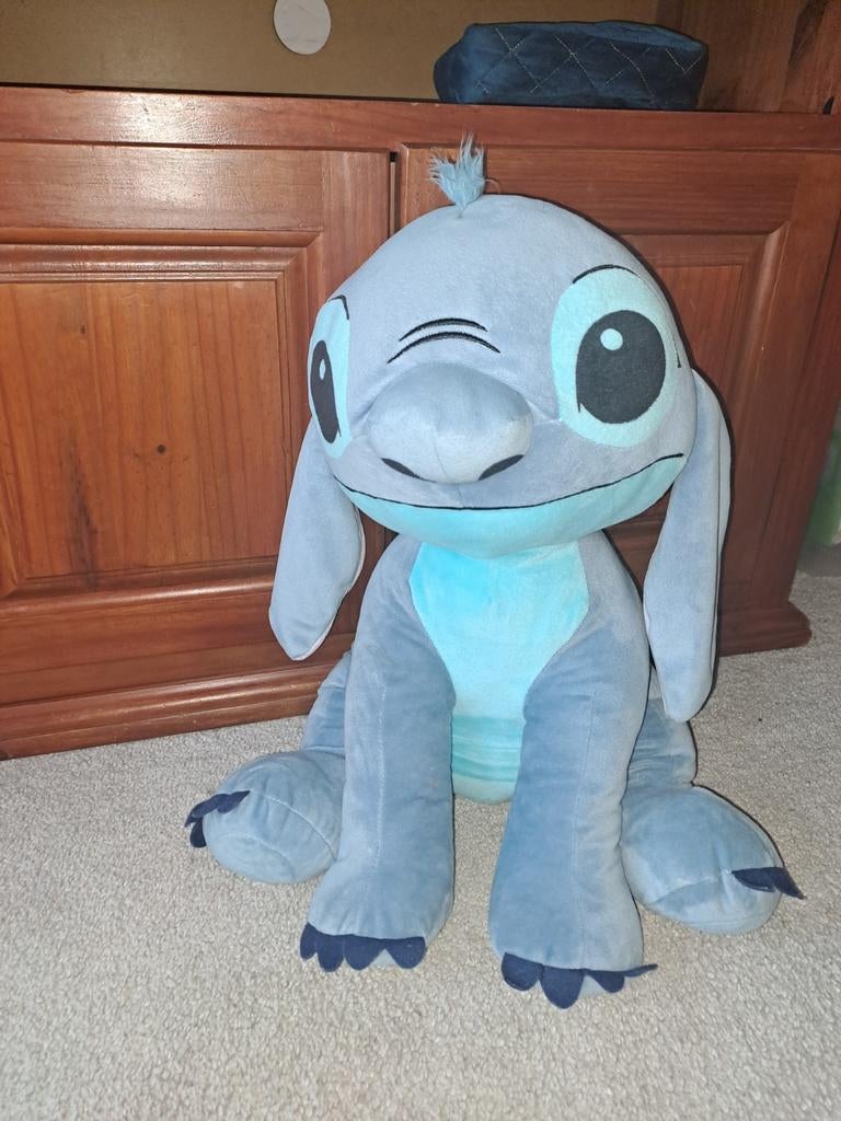 Grote Disney Stitch knuffel - Zo goed als nieuw, Disney, Disney, Overige typen, Blauw