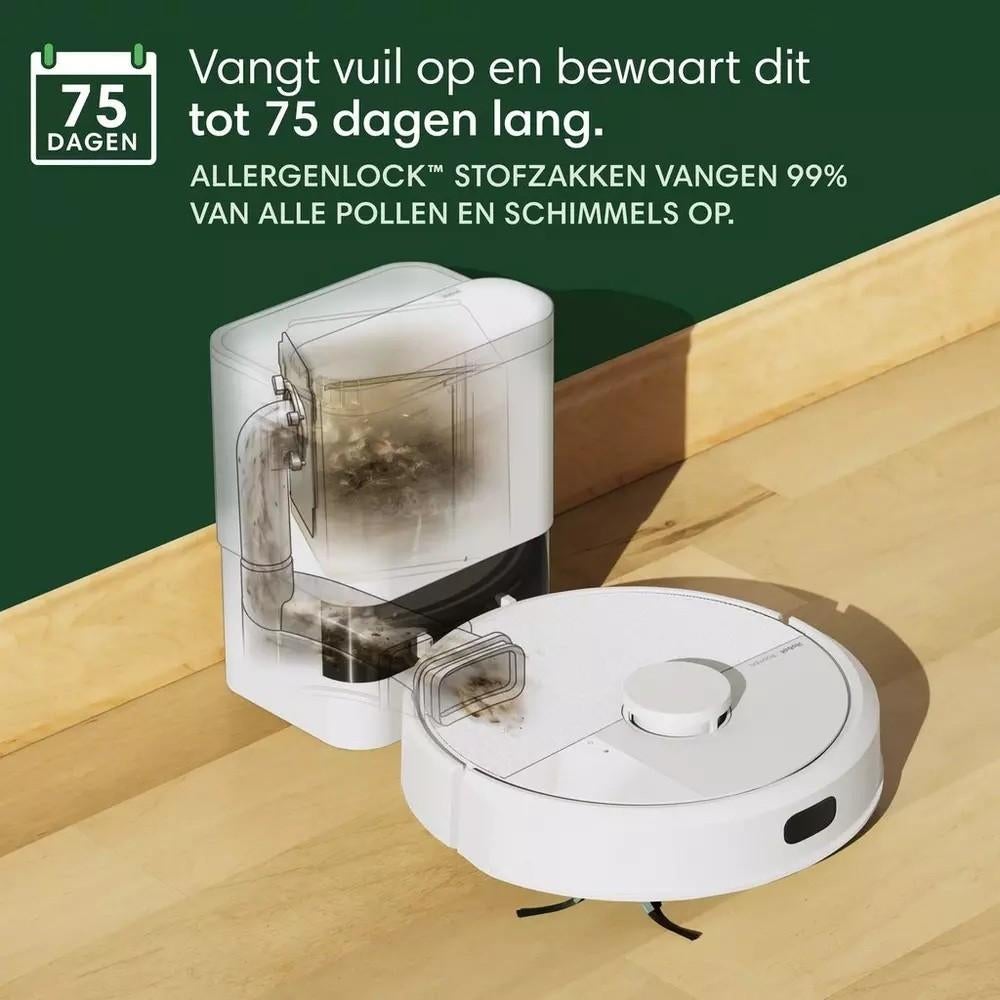 iRobot Roomba 105 Combo White + Auto Empty Dock, Ophalen of Verzenden, Zo goed als nieuw, Robotstofzuiger, Minder dan 1200 watt