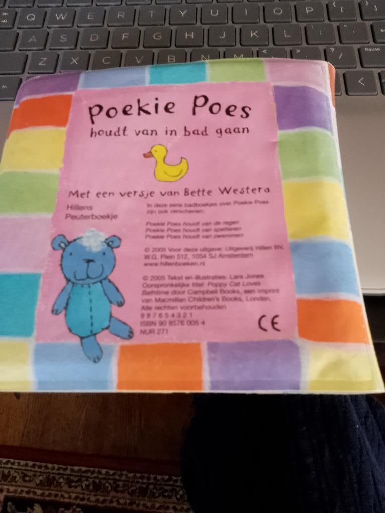 badboekje poekie poes houdt van in bad gaan, Ophalen of Verzenden, Zo goed als nieuw, Badzitje of Badring