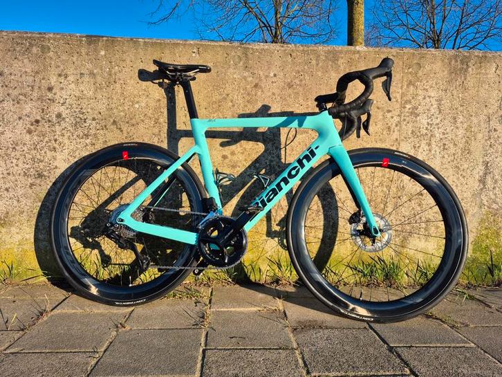 Bianchi Aria 2023 maat 57 + Fulcrum wielen carbon 55 mm, Fietsen en Brommers, Fietsen | Racefietsen, Zo goed als nieuw, Heren