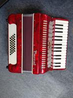 Accordeon Parrot. Kleur rood. 32 bassen., Muziek en Instrumenten, Accordeons, Ophalen of Verzenden, Overige merken