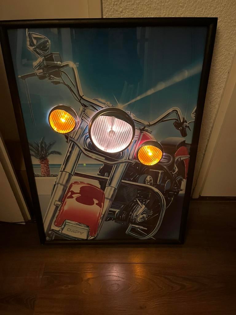 schilderij motor met licht, Ophalen, Zo goed als nieuw