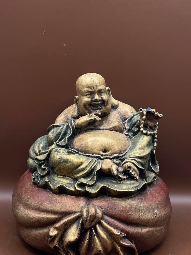Lachende Boeddha beeldje, Huis en Inrichting, Woonaccessoires | Boeddhabeelden, Gebruikt, Ophalen of Verzenden