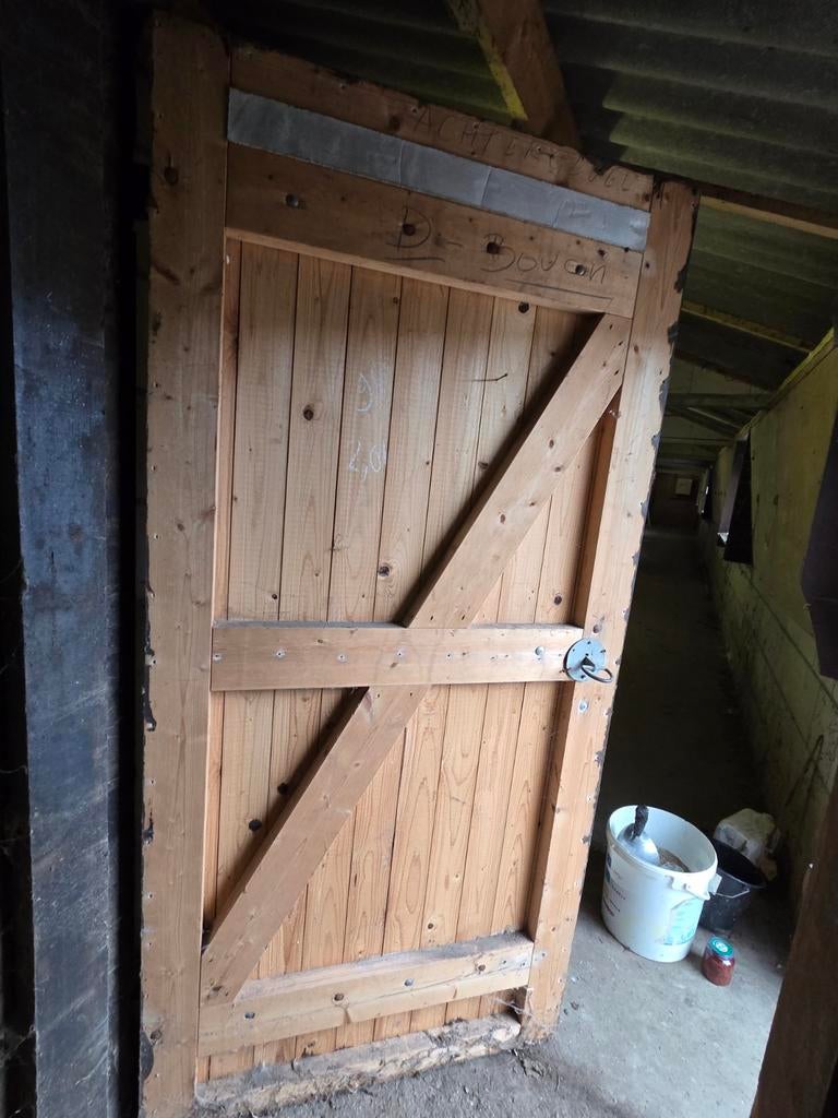 Robuuste schuurdeur binnendeur buitendeur 98x201cm, Doe-het-zelf en Verbouw, Deuren en Horren, Ophalen, 80 tot 100 cm, Buitendeur